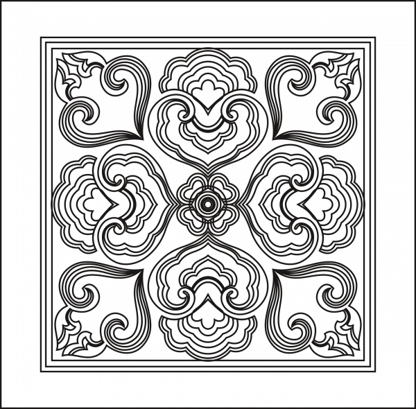 Laser Cut Pattern of Square Panel 5 CDR File Free Vector
