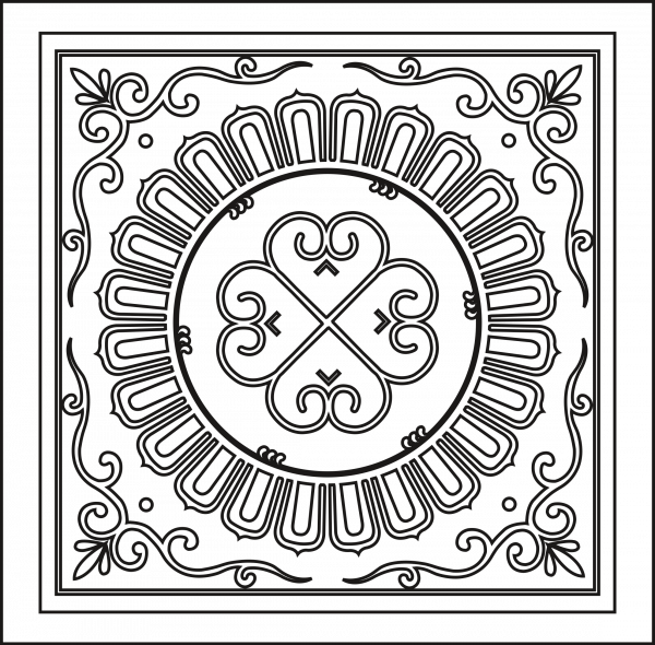 Laser Cut Pattern of Square Panel CDR File Free Vector