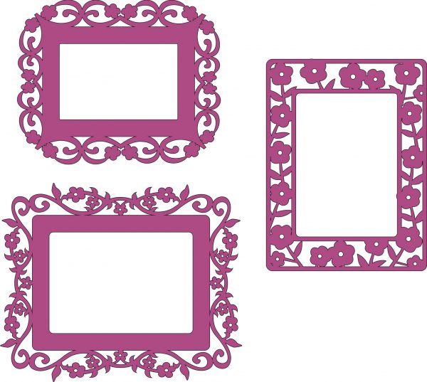 Laser Cut Patterned Photo Frame Border Free CDR Vectors Art