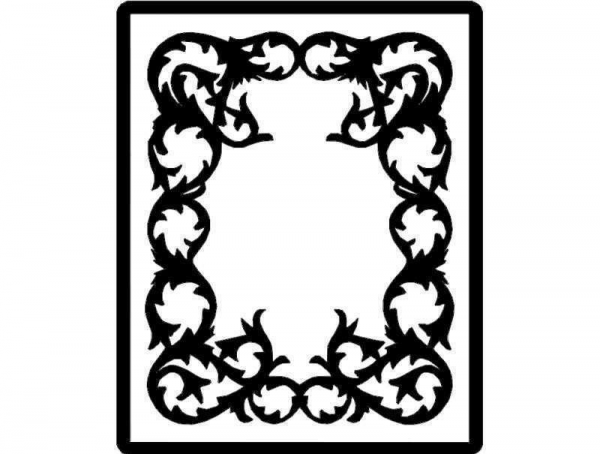 Laser Cut Patterned Photo Frame With Designed Border Free DXF File