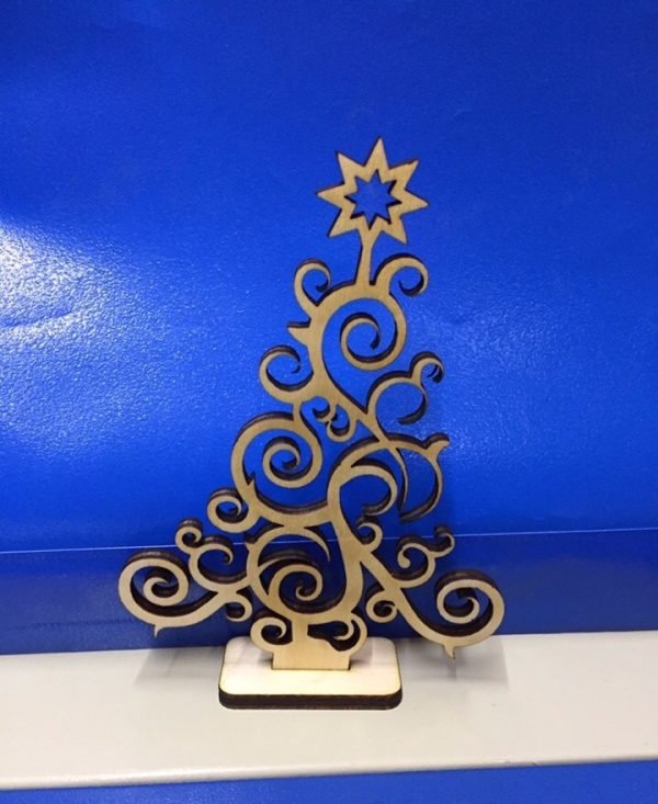 Laser Cut Plywood Christmas Tree 3mm CDR File