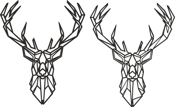 Laser Cut Polygonal Deer