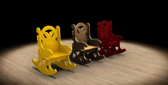 Laser Cut Puzzle Chair vector file free