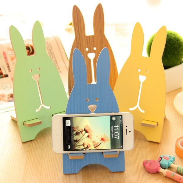 Laser Cut Rabbit Desk Phone Stand CDR File