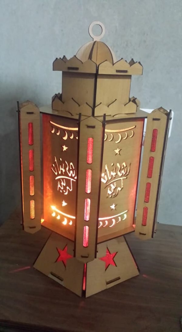Laser Cut Ramadan Fanoos Mdf Wooden Ramadan Lantern CDR File