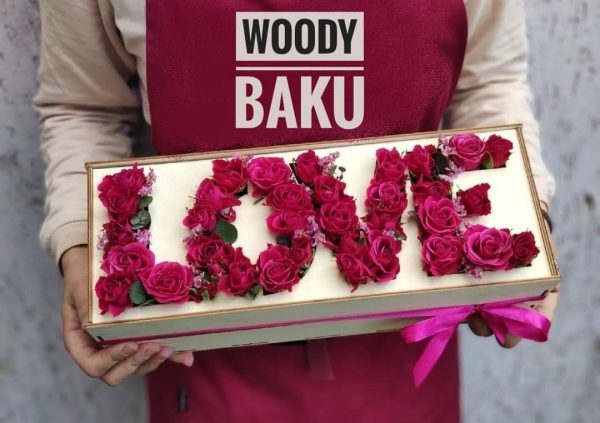 Laser Cut Red Roses Valentines Gift Box