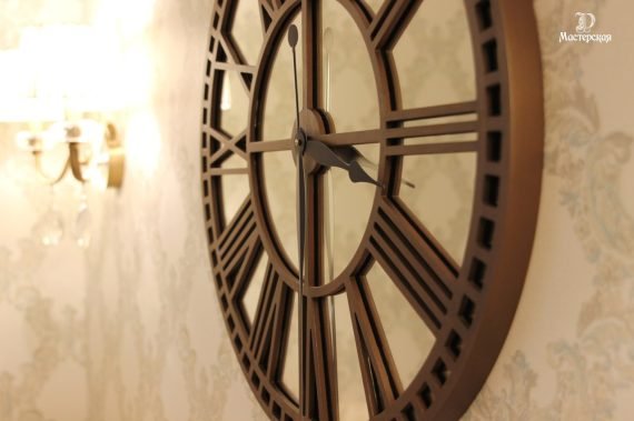 Laser Cut Roman Clock Vector