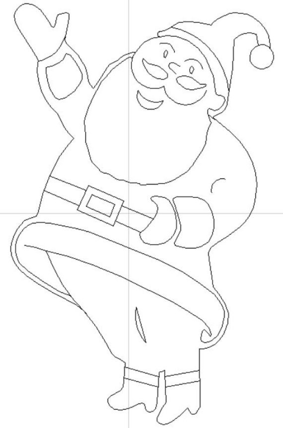 Laser Cut Santa Claus Drawing