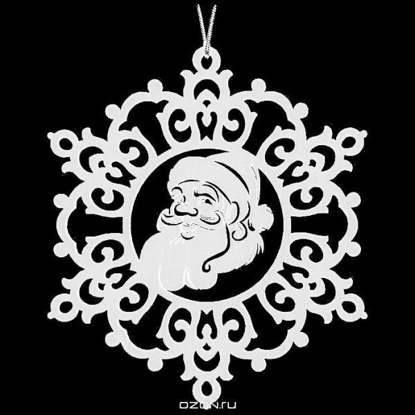 Laser Cut Santa Hanging for Christmas vector file free