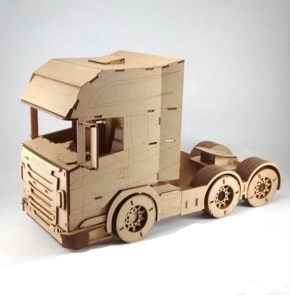 Laser Cut Scania Tractor, Truck Free Vector