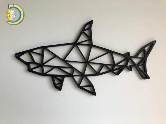 Laser Cut Shark Wall Decor Free Vector