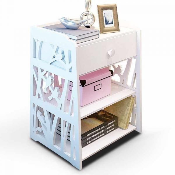 Laser Cut Shelf With Drawers Storage Cabinet Side Table CDR File