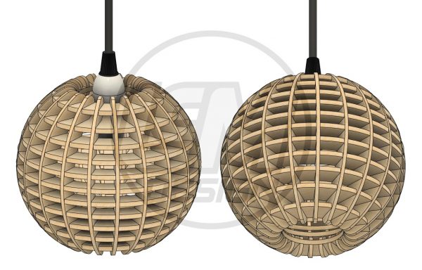 Laser Cut Small Lamp 4mm Plywood File Free Vector