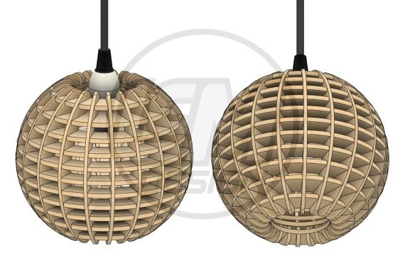 Laser Cut Small Lamp 4mm Plywood File Free Vector