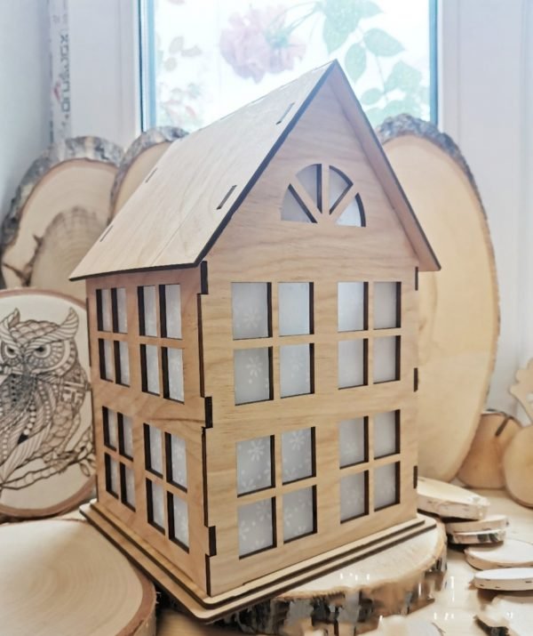 Laser Cut Small Wooden House 4mm CDR File