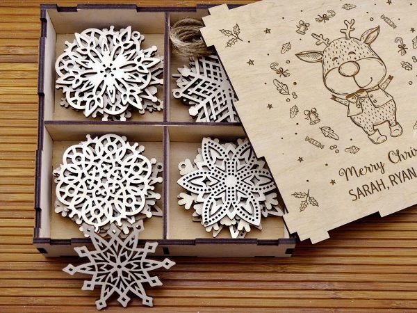 Laser Cut Snowflakes On Christmas Tree CDR File