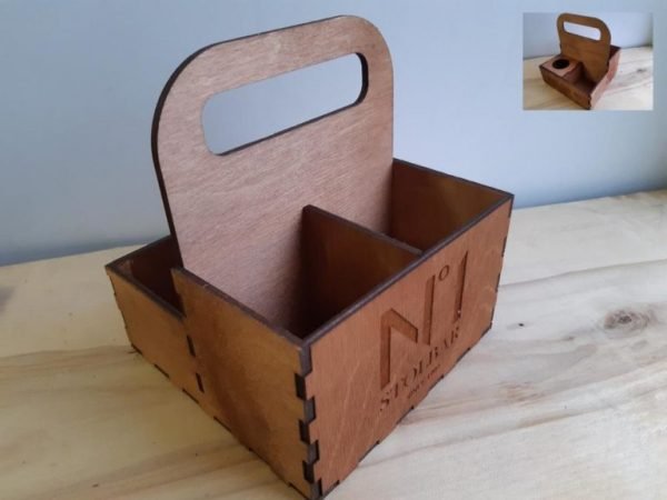 Laser Cut Spice Box with Handle CDR File
