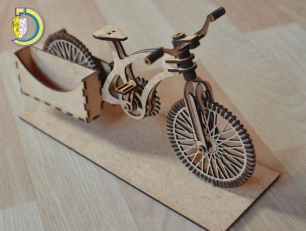 Laser Cut Stand for Business Cards Free Vector