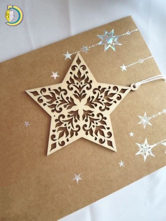 Laser Cut Star Patterns For Christmas Decoration Free Vector