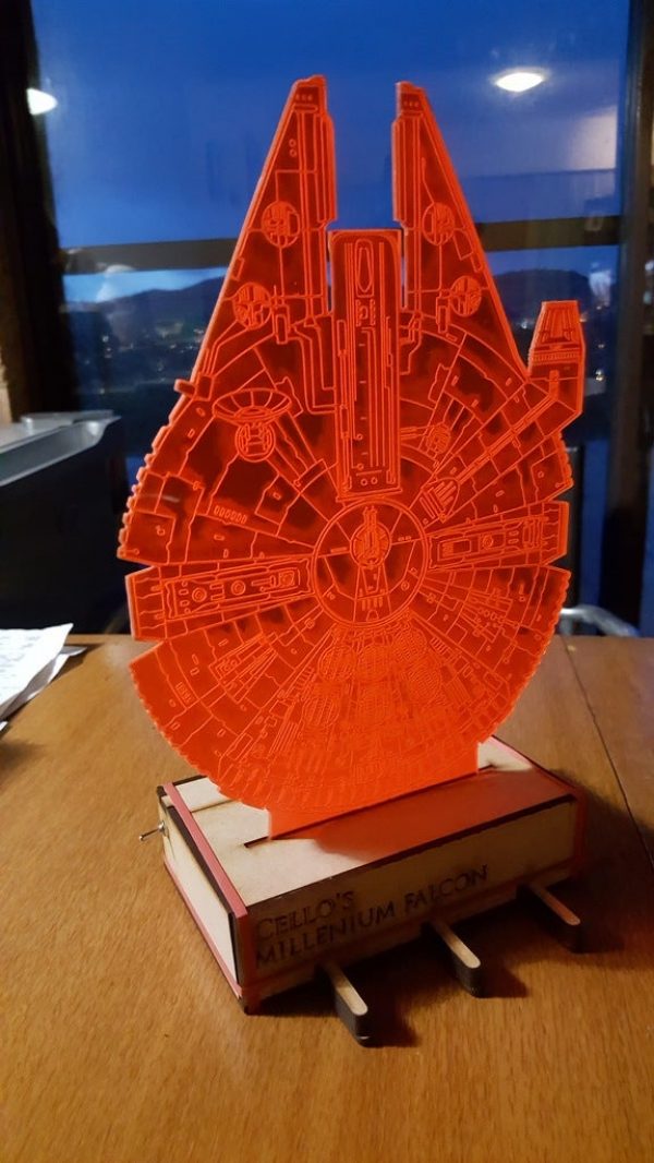 Laser Cut Star Wars 3D Optical Illusion Lamp DXF File - Dezin.info