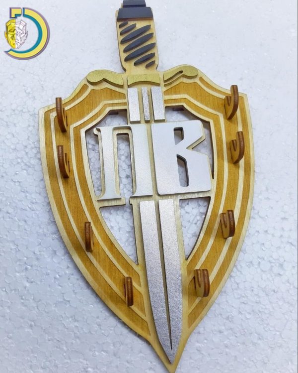 Laser Cut Sword Key Holder Free Vector cdr Download