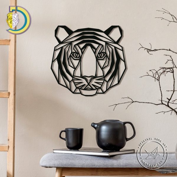 Laser Cut Tiger Head Metal Wall Decor Free Vector dxf Download