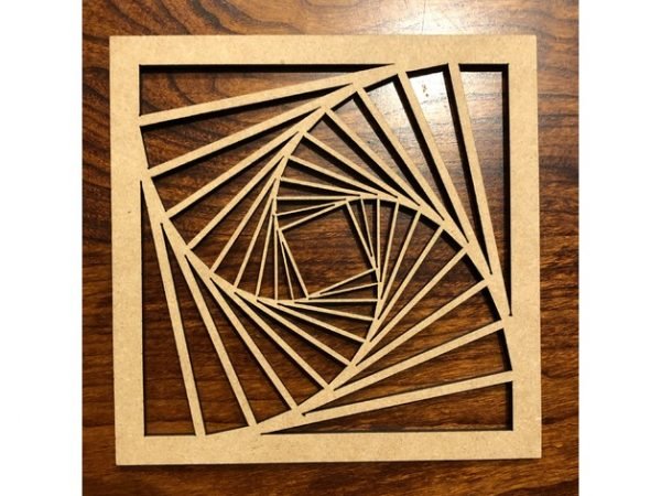 Laser Cut Tilted Square Pattern