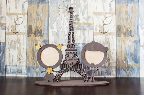 Laser Cut Tower Photo Frame Drawing