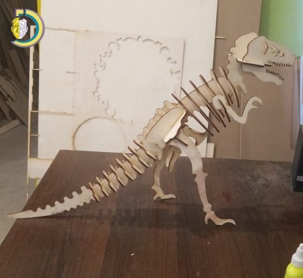 Laser Cut Tyrannosaurus Dinosaur 3D Puzzle 3mm Vector