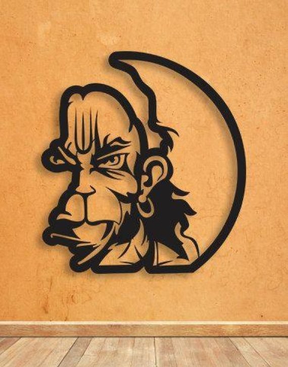 Laser Cut Wall Art Indian God Hanuman Vector File Free