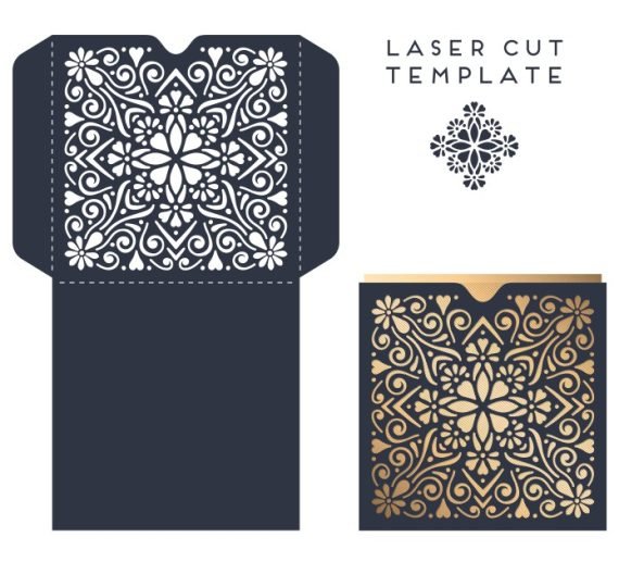 Laser Cut Wedding Invitation Card Design Template CDR File