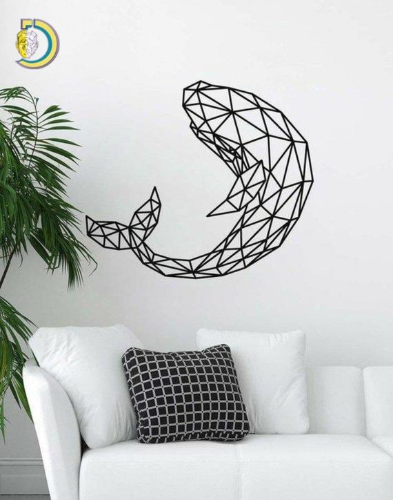Laser Cut Whale Wall Decor Free Vector