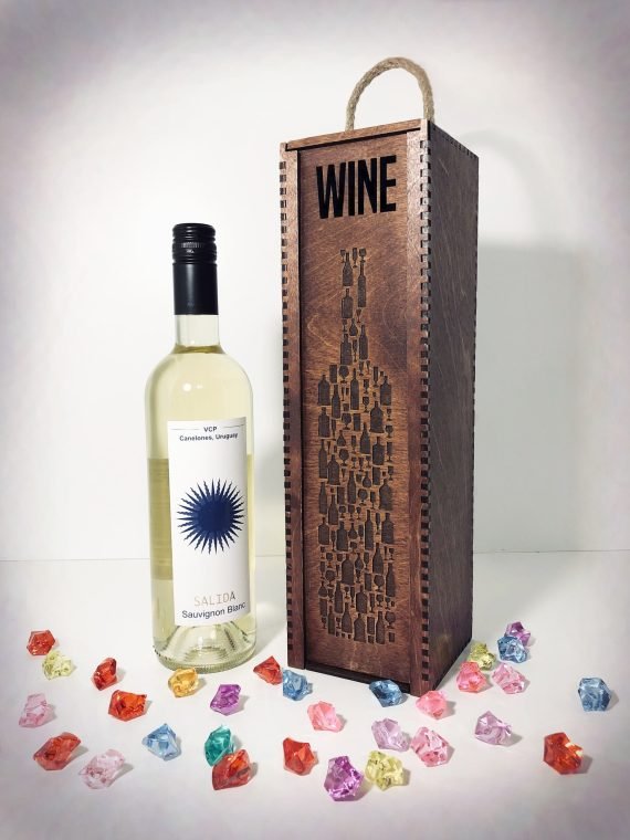 Laser Cut Wine Bottle Wooden Engraved Storage Case With Sliding Lid CDR File