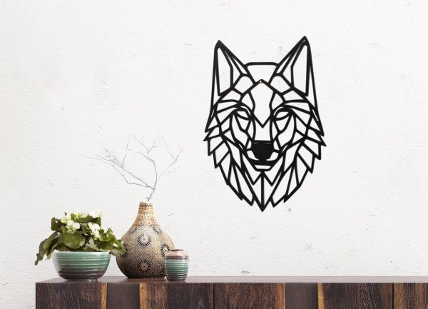 Metal Wall Art - Wolf Head - 3D Wall Silhouette Metal Wall Decor