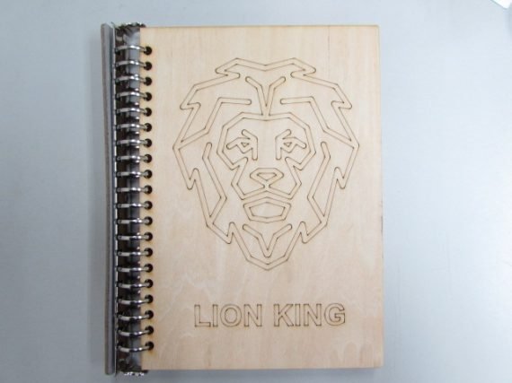 Laser Cut Wood Notebook Cover DXF File