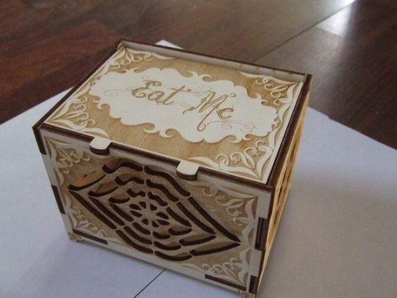 Laser Cut Wooden Cookie Box Wooden Box With Lid CDR File