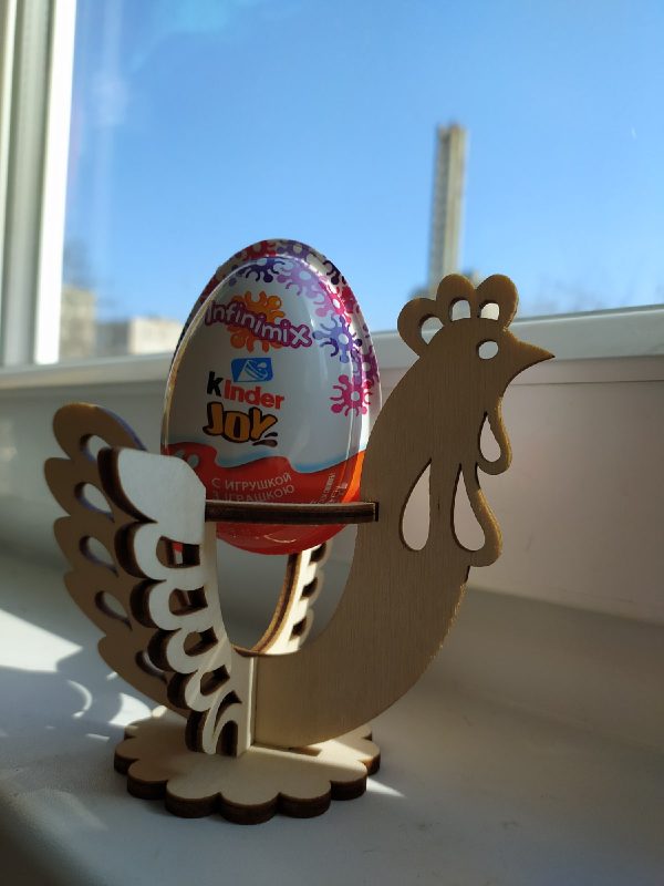 Laser Cut Wooden Easter Egg Stand Party Decoration CDR File