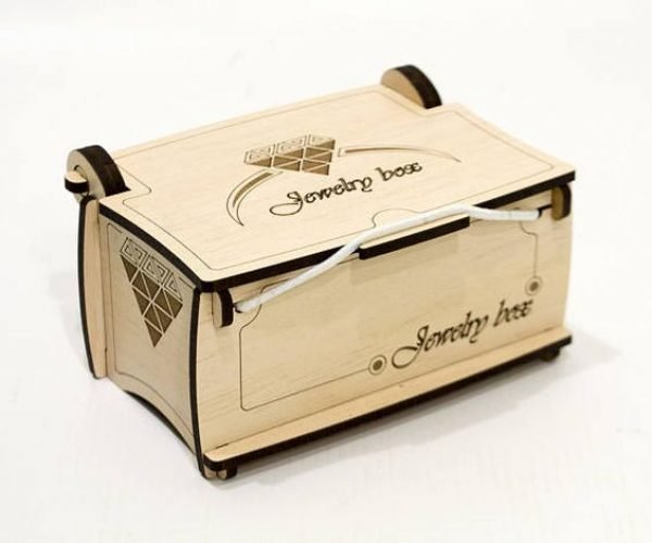 Laser Cut Wooden Jewelry Box With Lid Template Free CDR Vectors Art