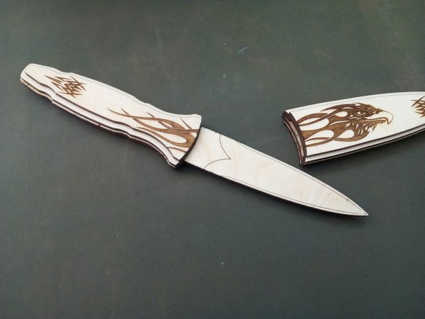 Laser Cut Wooden Knife CDR File