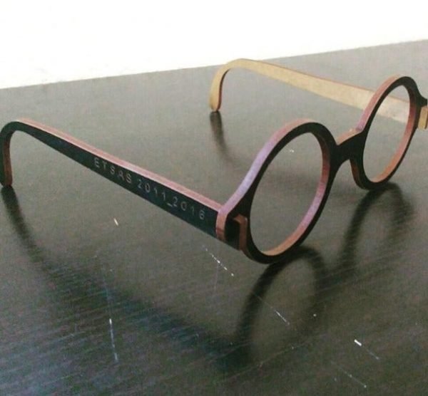 Laser Cut Wooden Le Corbusier Eyeglasses Free Vector