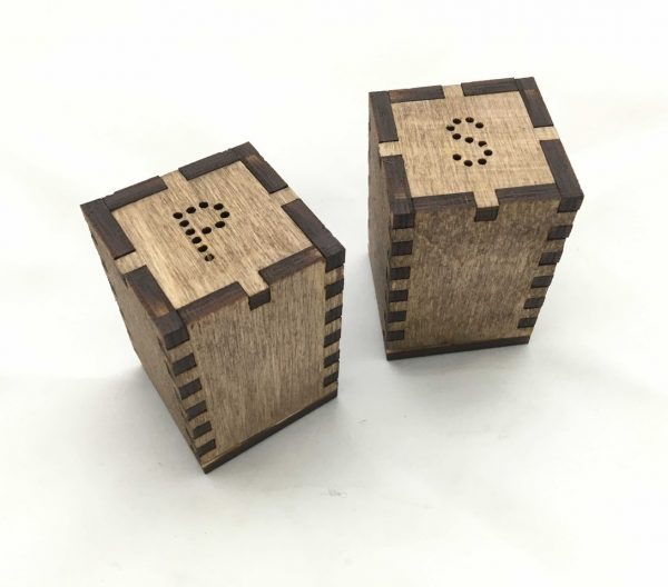 Laser Cut Wooden Salt And Pepper Shakers 4mm Free CDR Vectors Art