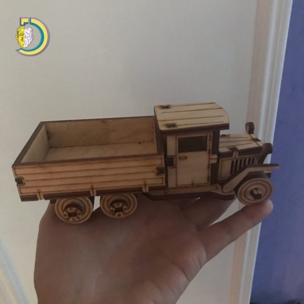 Laser Cut Wooden Toy Truck CDR Free Vector