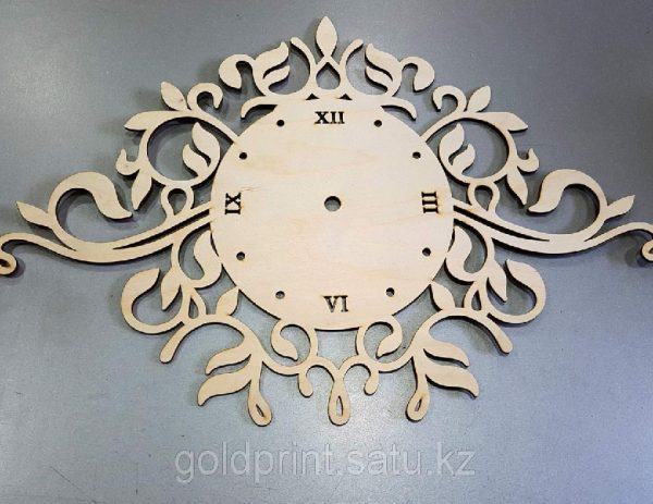 Laser Cut Wooden Wallart Clock Vector File free