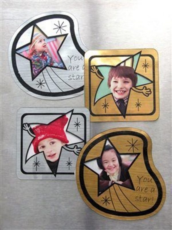 Laser Cut and Engraved Refrigerator Photo Magnets