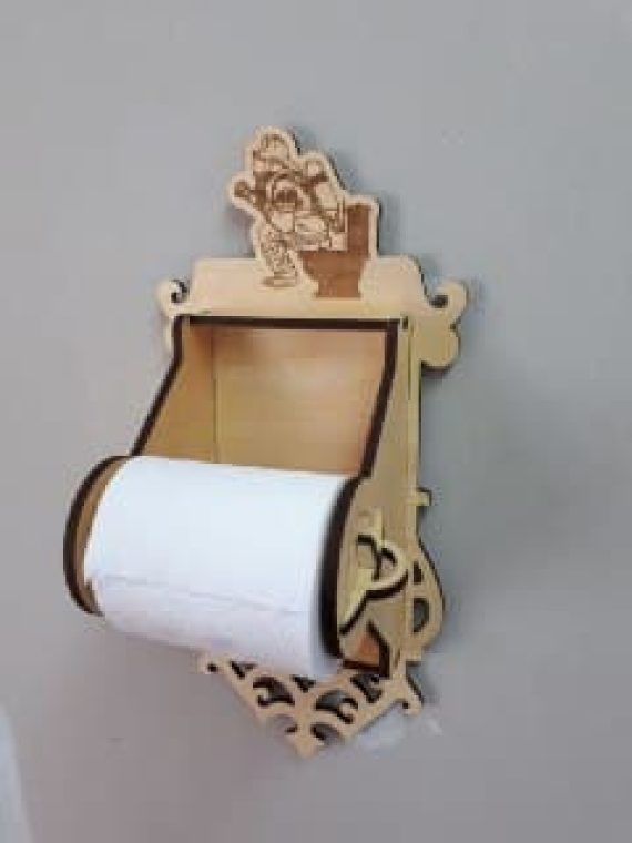 Laser Cut dummy toilet paper holder