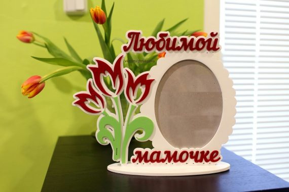 Laser Cut wall photo frame flowers DXF File 2