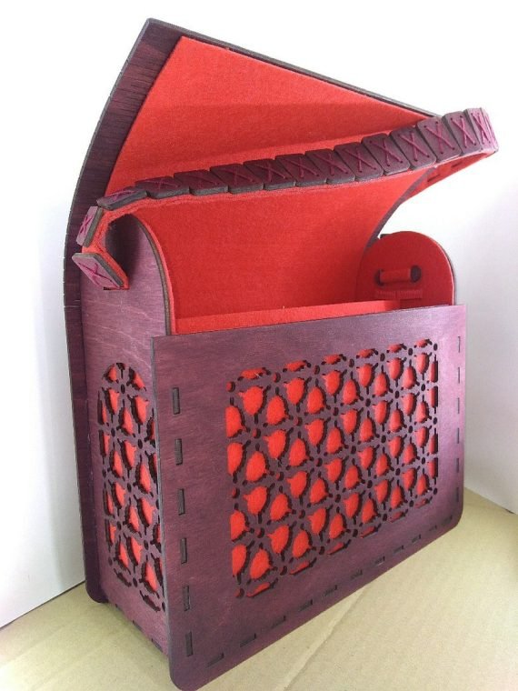 BMF ENTERPRISE Women's Handbag Round MDF Wooden Laser Cut Decorative  Stylish Purse