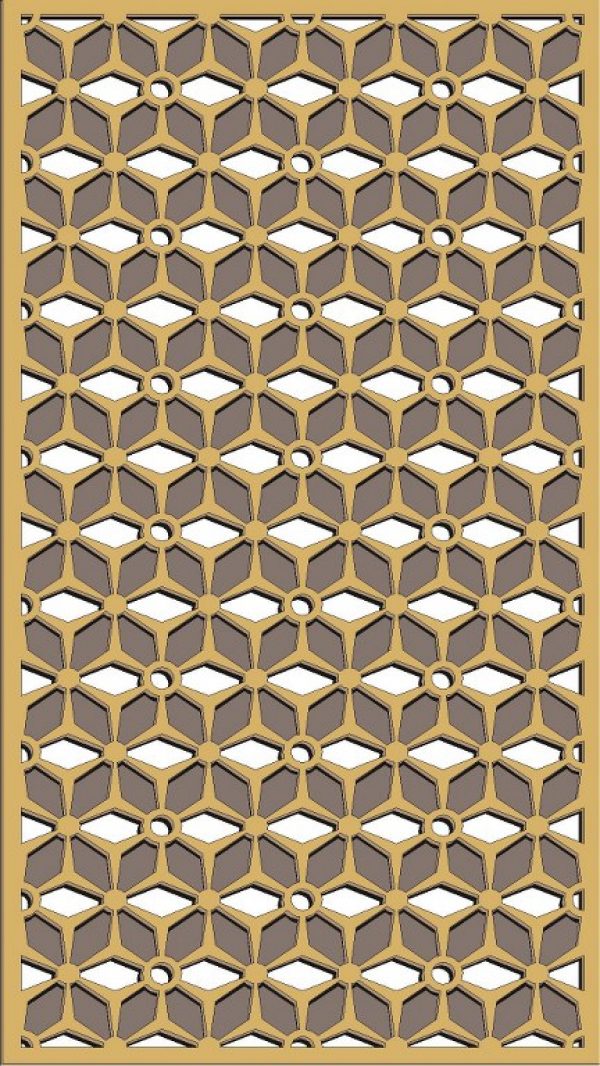 Laser Cutting for Window Grill Pattern Free Vector 05