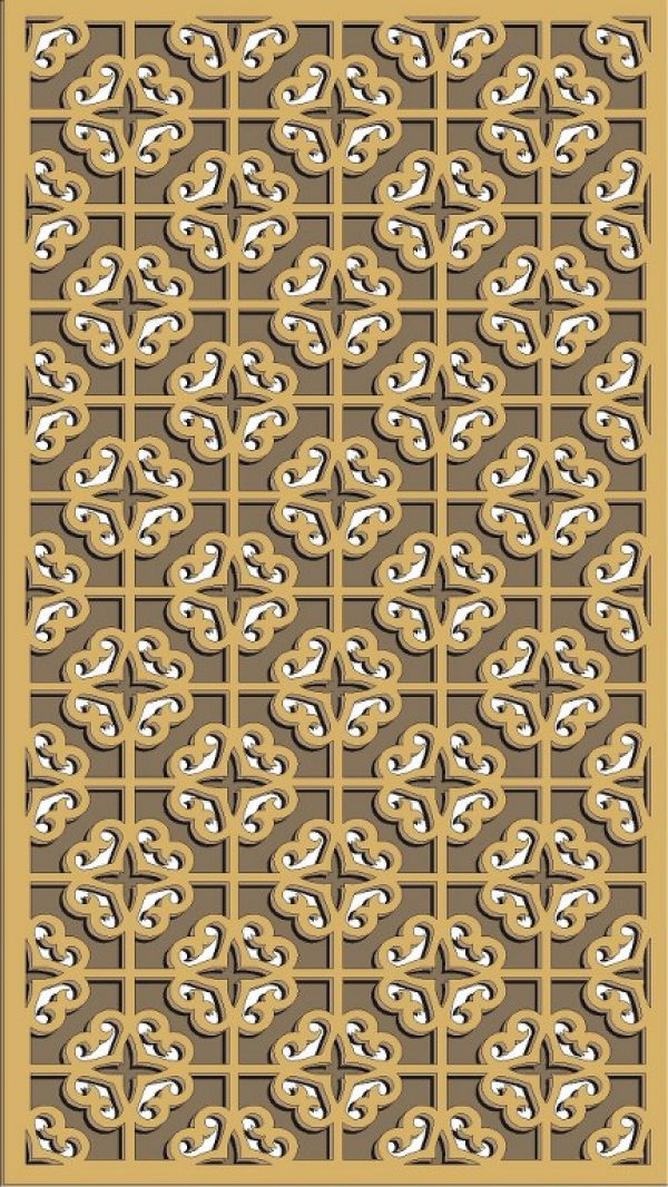 Laser Cutting for Window Grill Pattern Free Vector 10