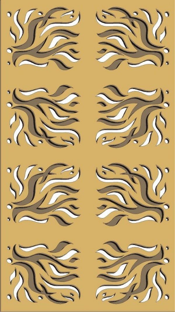 Laser Cutting for Window Grill Pattern Free Vector 24